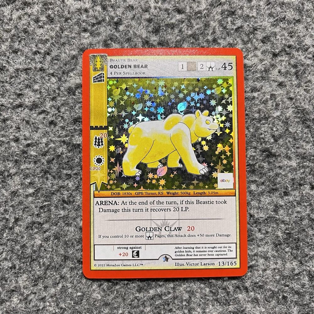 Metazoo x EBay Golden Bear 13/165 Full Holo Wilderness Stamped NM